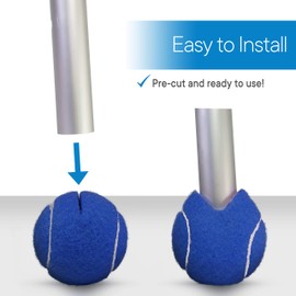 RMS Walker Glide Balls - A Set of 4 Balls with Precut Opening for Easy Installation, Fit Most Walkers (Blue)