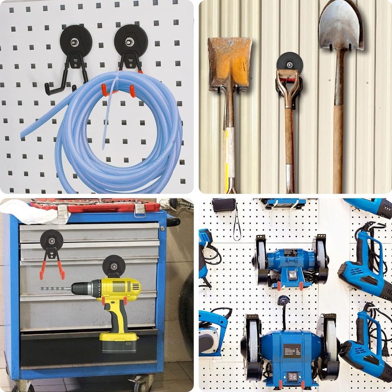 Keukenket 88 mm Strong Magnetic Hooks, Double Hooks, Magnetic Base
