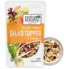 naturSource Salad Topper Crunch - Salad Toppings, Salad Mix, Salad Toppers Seeds and Cranberries, Crunchy, Mixed Seeds for Salad, Oatmeal or Yogurt, Natural, Gluten Free - 16 Oz (1 Lb)