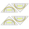 Set Square with Handle, 4 Pieces Drawing Triangle Protractor, 16