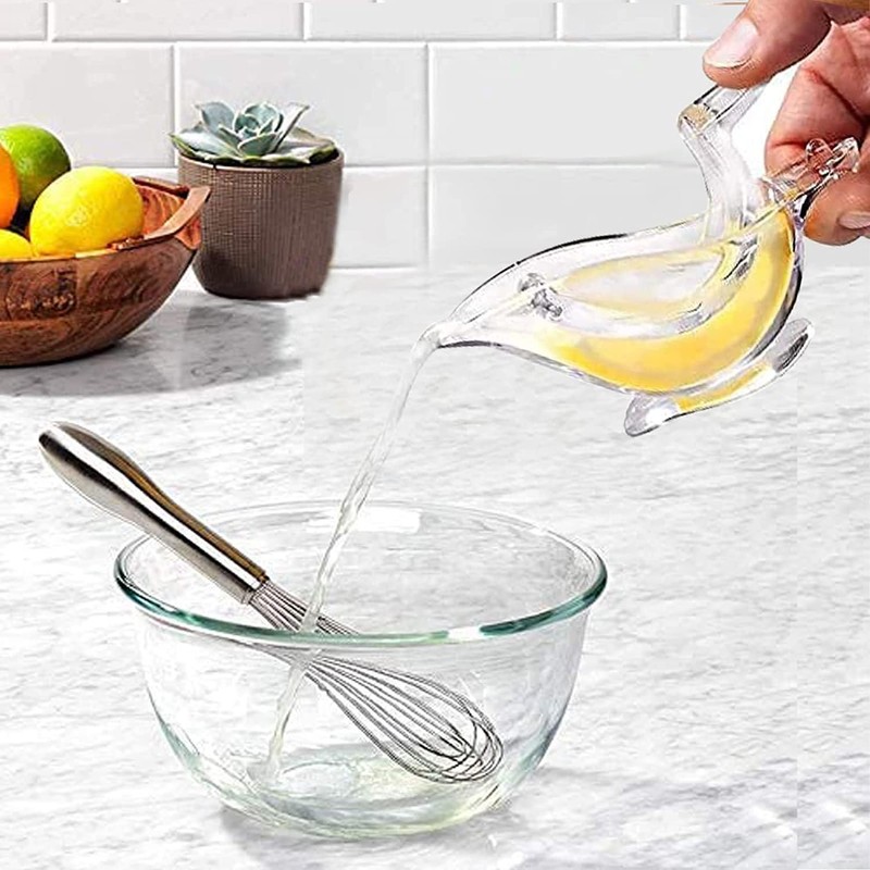 Lemon Squeezer Hand Press Portable Manual Lemon Clip Juicer Plastic