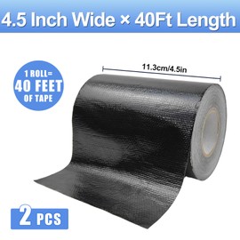 AIHSUMC 4.5Inch × 40FT RV Awning Repair Tape with Scissors, Outdoor Heavy Duty Repair Tape for Tarp, Tent, Boat Cover, Canvas, Sail Tape, Waterproof, UVproof and Heat-Resistant Tear Repair Pctch Kit