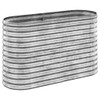 vidaXL Silver Garden Raised Bed | Powder-Coated Steel | Rust-Resistant/Sturdy/Wide