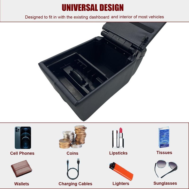 OBUYTO Universal Truck Seat/Bench Contractor Center Console Business Organizer and