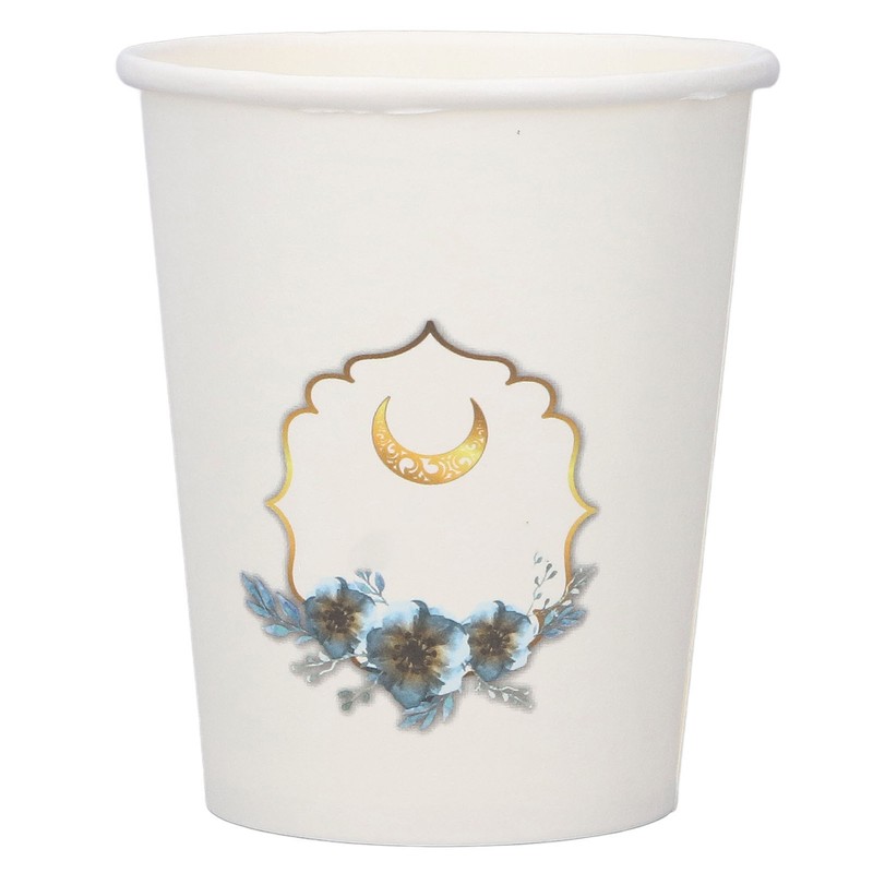 48Pcs Eid Mubarak Paper Cups Eid Mubarak Style Disposable Sturdy