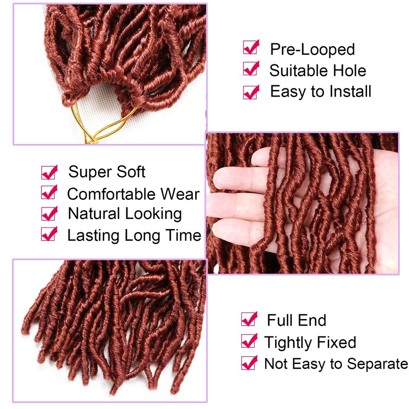 Faux Locs Crochet Hair Kanekalon Synthetic Hair Crochet Braids Extensions