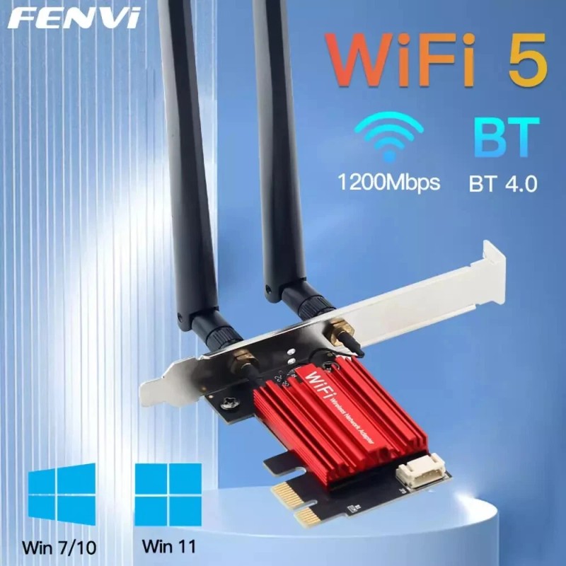 fenvi WiFi 5 PCI-E Wireless Adapter AC1200 Network Card Dual