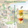 100Pcs 4.7 Inch Golf Party Food Sticks, Reusable Bamboo Food