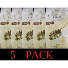 Lindt 5x NEW Lindt LINDOR White Chocolate Truffles 8.5 oz Bag - FREE SHIP - 5 PACK