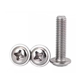 SYDARSYN Rounded Head Screw with Cross Machine Screws 304 Stainless Steel Cabinet Handles Knobs Screws M4 x 8 mm (Pack of 30)
