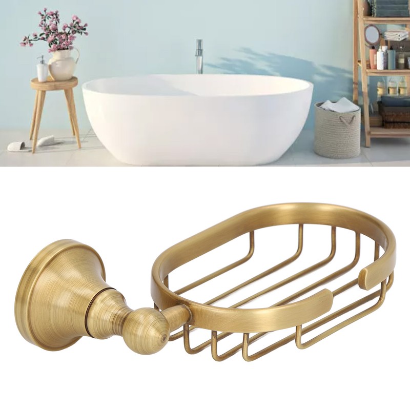 Wall Soap Dish Bottom Hollow Design Retro Style Keeping Tidy