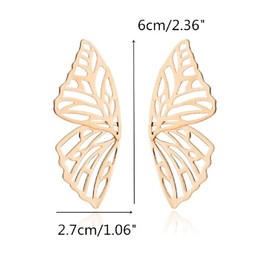 Butterfly Earrings for Women, Butterfly Wing Earrings, Hollow Big Butterfly Dangle Earrings Hypoallergenic, Half Butterfly Wings Drop Earrings, Cute Insect Flying Butterfly Earrings Studs