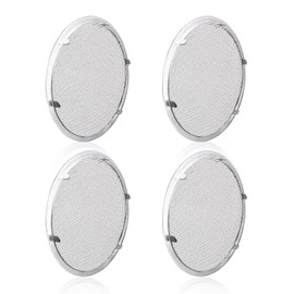 4 Inch, Round Open Screen Vent, Tab Style, Mill Finish, 4 Pack