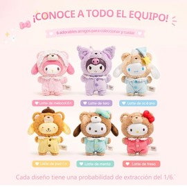 TOP TOY Sanrio Latte Baby Series - Figura de Felpa Coleccionable | 15.5CM Figura de acción de la Caja Sorpresa, Llavero de Peluche para Decoración de 