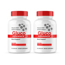 Gluco Advance (2 Pack) Gluco Advance Blood Support Capsules, GlucoAdvance Pills (120 Capsules)