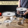 3Pcs Universal Lid for Pots Pans and Skillet, 9.4 Inch