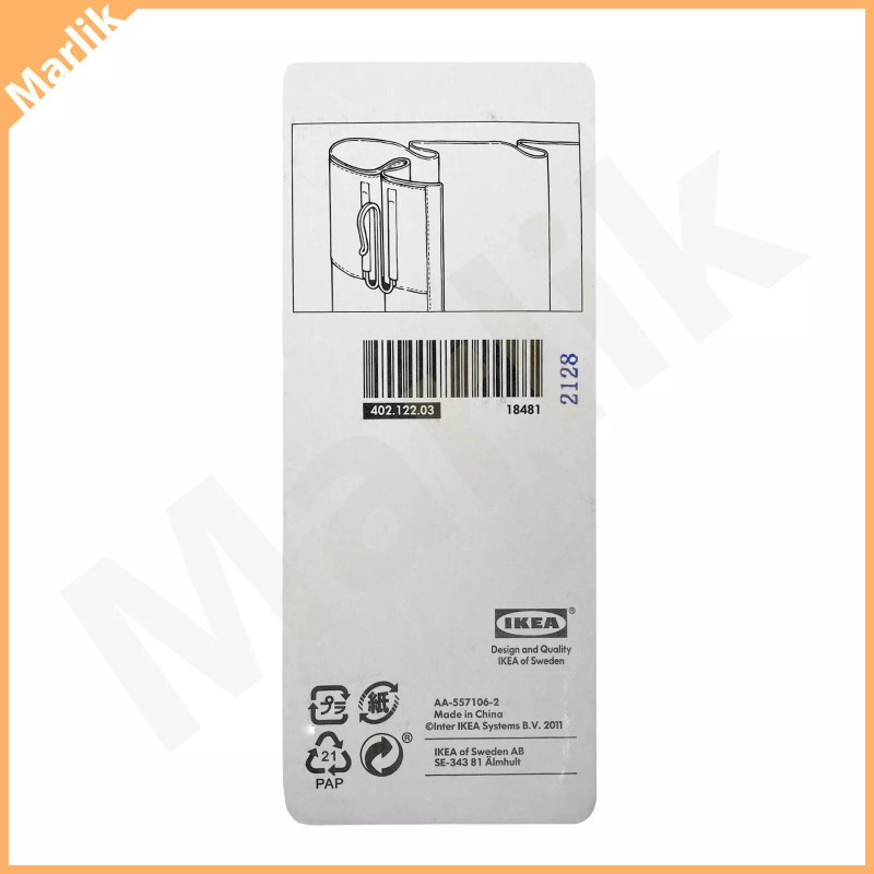 IKEA RIKTIG Curtain Hook, 20 Piece Set, 402.122.03, New in