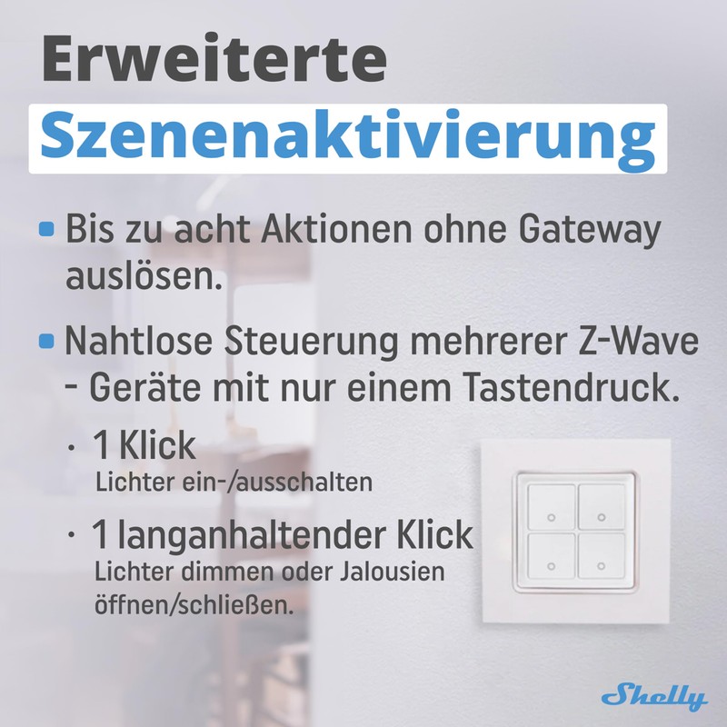 Shelly Wave i4 DC | Z-Wave Smart Controller | 4