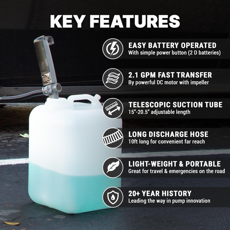 TERA PUMP - Easy-Use Battery Pump for Chemicals & Fuels