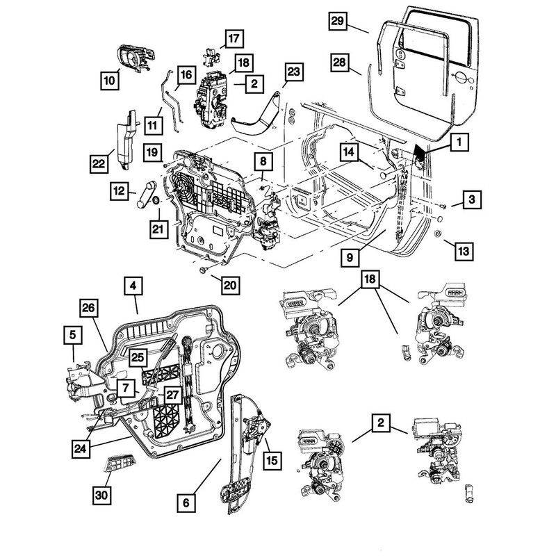 Inside Handle To Latch Cable, Left