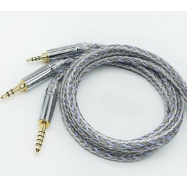 [JSHiFi-Warrior] MMCX 3.5mm Re-Cable 16 Core Silver Plated Cable MMCX Earphone Upgrade Cable 3.5mm Earphone Replacement Cable (MMCX3.5mm)