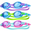 Vvinca Kids Swim Goggles, 3 Pack Toddler Swimming Goggle with