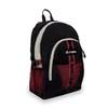 Everest Luggage Backpack with Dual Mesh Pocket, Burgundy/Gray/Black, Burgundy/Gray/Black, One