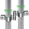 Insaga 1-3/8'' Chain Link Fence Gate Post Hinge Kit, Thick