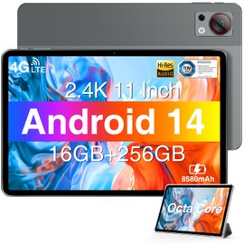 DOOGEE T30S 11 Inch Tablet, 2.4K Android 14 Tablet with 16GB RAM 256GB ROM, Octa-Core Android Tablet with 8580mAh Large Battery, 13MP+8MP, BT5.0, 5G WiFi, 4G Cellular Tablets