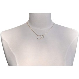 LES POULETTES JEWELS - Gold Plated Necklace Two Circles