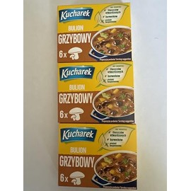 KUCHAREK MUSHROOM BOUILLON Bulion Grzybowy. Product from Poland 60g (3 pack)