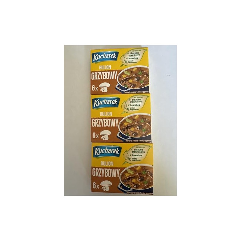 KUCHAREK MUSHROOM BOUILLON Bulion Grzybowy. Product from Poland 60g (3