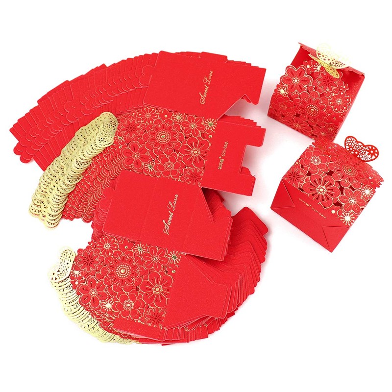 Kslong - Juego de 50 Cajas de Regalo para Galletas,