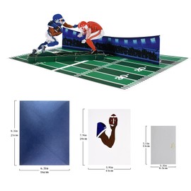GREETING ART Rugby Father's Day Pop Up Card, Birthday Pop Up Card, 3D Pop Up Greeting Cards, 3D Birthday Card, Father's Day Card, Anniversary Card, Sports Card, for Him, Men, Dad, Son, Friend