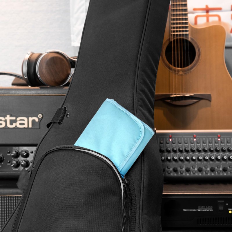 Musiin Guitar Accessory Organizer Bag, Foldable Easy Access Pockets Case,