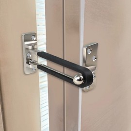 Horizontal Door Safety Latch for Entryways, Balconies & Drawers - Security Lock & Stopper Horizontal Door Safety Latch 2ea