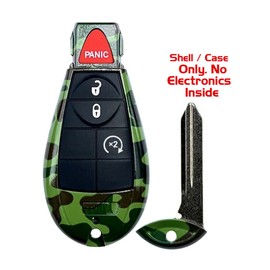 Lot of 1x New Replacement Keyless Entry Key Fob Shell / CASE Compatible with & Fit for RAM & Jeep (No Electronics or Chip Inside)