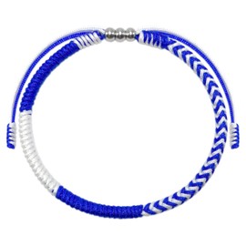 LAMIBEE Israeli Bracelet, Country Proud, Protection and Lucky Surfer String Bracelet, Tibetan Wrist Wrap And Boho Style Rope Bracelet for Women, Men, String Thread Bracelets (Israel)