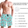 visesunny Christmas Candy Cane Stockings Print Men's Beach Short Swim