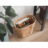 StorageWorks Wicker Waste Basket, Handwoven Water Hyacinth Trash Can with