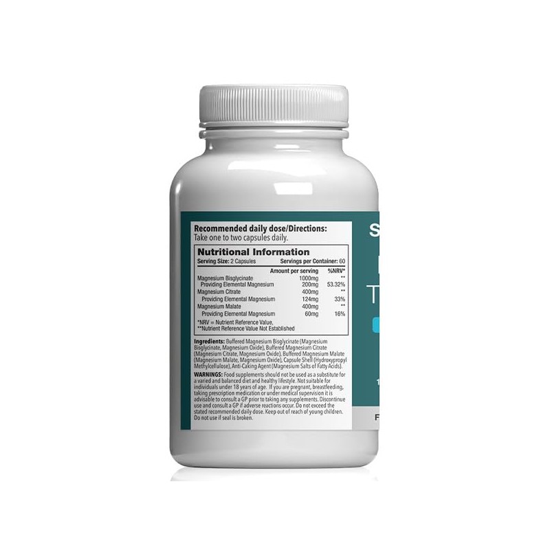 Magnesium Triple Complex | Glycinate, Malate & Citrate | Supports