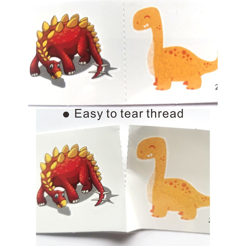 Womaha Dinosaur Series 24 Sheets Tiny Temporary Tattoos for Kids
