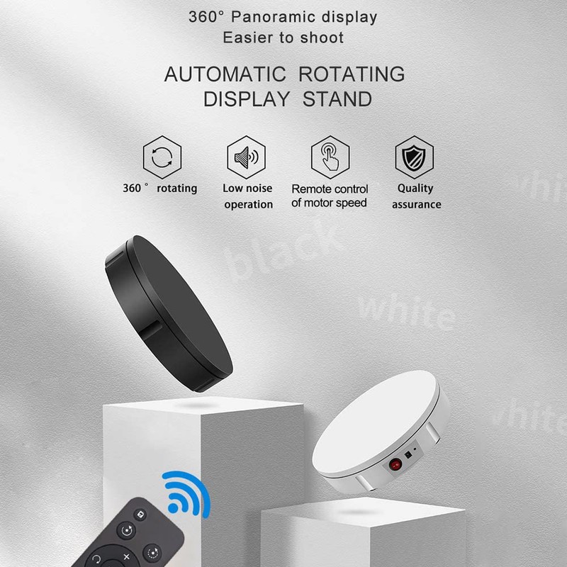 Qinmay 360 Degree Remote Control Rotating Electric Turntable Display Stand
