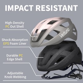 Veltuno Bike Helmet for Adult Men & Women, Lightweight Bicycle Helmet, Adjustable Strap with Magnetic Buckle, Cycling Helmet for Mountain & Road Bike (Coffee, Large)