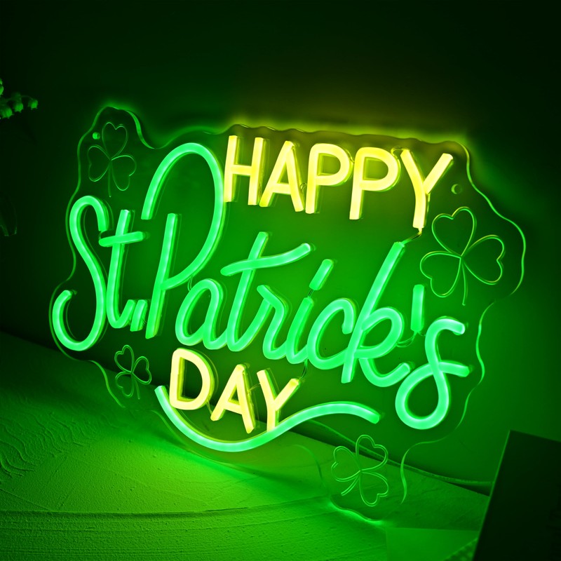 St Patricks Day Led Sign, Dimmable Led Neon Sign for