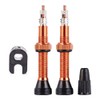 Valvula Francesa Tubeless Bicicleta Largo Aluminio MTB 40mm Par (Rojo)