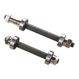 Leadigol 1 Pair Steel Axles Black Hollow Hub Shaft Front and Rear Axle Kit Hubs,Bike Bearings MTB Bike Accessories Axle Lever Spindle Shaft Bike Axle Steel Wheel Hub Bike Shaft Front Rear Axle