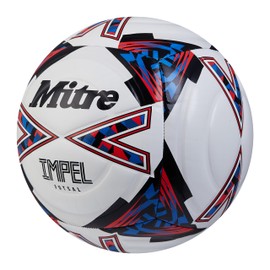Mitre Unisex-Adult Impel Futsal 24 Football, White/Black/Bib Red, 4