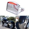 Chrome Motorcycle Mount LED License Plate Tail Light Bracket Tail
