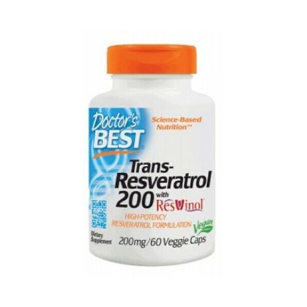 Trans-Resveratrol 200 with ResVinol-25 60 Veggie Caps